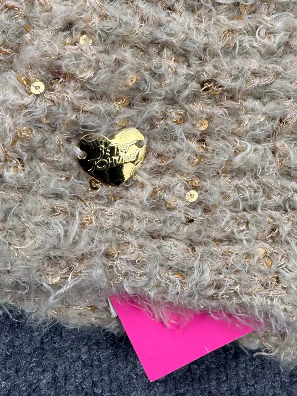 BETSEY JOHNSON Shimmer Gold Sequin Knit Tube Top One Size - Picture 2 of 9